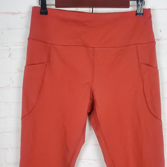 Free People Movement Legging Size L High Rise Deep Side Pockets Ankle Cutouts - Picture 8 of 16